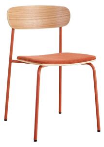 Czerwono-naturalne krzesła zestaw 2 szt. Adriana – Marckeric