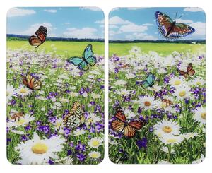 Płyty ochronne na kuchenkę ze szkła hartowanego zestaw 2 szt. 52x30 cm Summer Meadow – Maximex