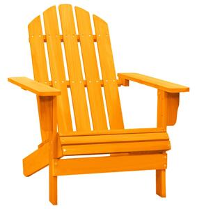 Krzesło ogrodowe Adirondack, lite drewno jodłowe, pomarańczowe
