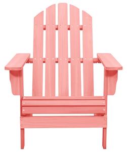 Krzesło ogrodowe Adirondack, lite drewno jodłowe, różowe