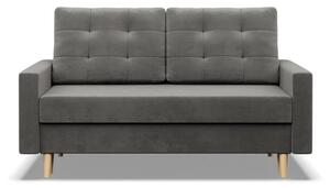 Sofa rozkÅadana, MILO, velvet, 152x92x92 cm, jasny szary | TYLETEGOTU