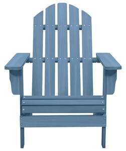 Krzesło ogrodowe Adirondack, lite drewno jodłowe, niebieskie