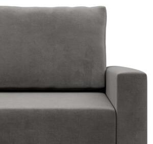 Sofa rozkÅadana, MILO, velvet, 152x92x92 cm, jasny szary | TYLETEGOTU