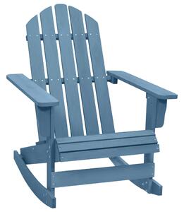 Ogrodowy fotel bujany Adirondack, drewno jodłowe, niebieskie