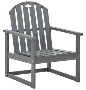 Krzesła ogrodowe, 2 szt., szare, lite drewno akacjowe