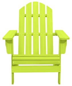 Krzesło ogrodowe Adirondack, lite drewno jodłowe, zielone