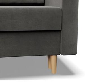 Sofa rozkÅadana, MILO, velvet, 152x92x92 cm, jasny szary | TYLETEGOTU