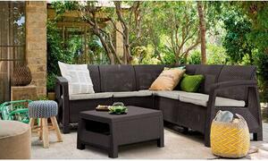 Zestaw mebli ogrodowych KETER Corfu II Relax Brown 258949