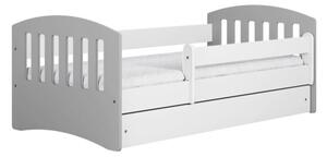 Łóżko dziecięce CLASSIC 1 MIX 180x80 szare bez szuflady/bez materaca