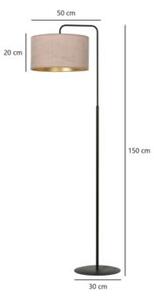 Lampa stojąca podłogowa Emibig 1xE27 60W HILDE LP1 BL ROSE 1053/LP1