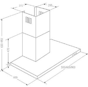 Okap AKPO WK-9 Feniks Slim Glass 60 Inox/Czarne szkÅo
