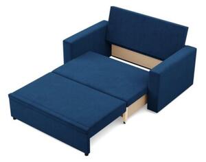Sofa dwuosobowa, BLOM, velvet, 148x87x90 cm, granatowy | TYLETEGOTU
