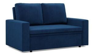 Sofa dwuosobowa, BLOM, velvet, 148x87x90 cm, granatowy | TYLETEGOTU