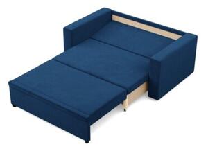 Sofa dwuosobowa, BLOM, velvet, 148x87x90 cm, granatowy | TYLETEGOTU