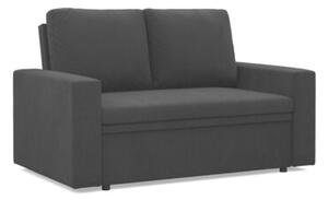 Sofa dwuosobowa, BLOM, Mikrofaza, 148x87x90 cm, czarny | TYLETEGOTU