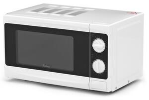 Kuchenka mikrofalowa AMICA AMG17M70V 700W średnica 24.5 cm pojemność 17L MultiWave System Biało-czarny