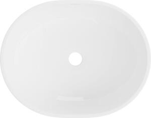 Mexen Viki umywalka nablatowa 48 x 35 cm, biała/złota wzór łuski - 21054808