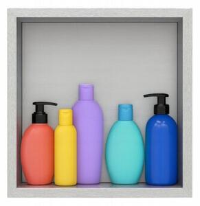 Półka łazienkowa wnękowa Estiva FALEZA Silver 30x30x10 cm srebrna 1 szt