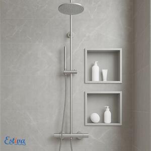 Półka łazienkowa wnękowa Estiva FALEZA Silver 30x30x10 cm srebrna 1 szt