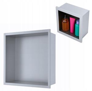 Półka łazienkowa wnękowa Estiva FALEZA Silver 30x30x10 cm srebrna 1 szt