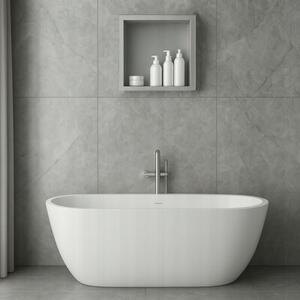 Półka łazienkowa wnękowa Estiva FALEZA Silver 30x30x10 cm srebrna 1 szt
