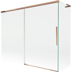 Mexen Rox L parawan nawannowy 2-skrzydłowy rozsuwany 190 + 90 x 150 cm, transparent, różowe złoto - 8C9L-190-090-60-00