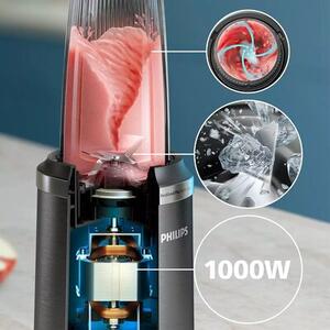 Blender kielichowy PHILIPS HR2766/00 Czarno-srebrny