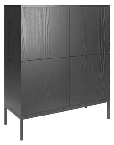 Komoda wysoka KRON 4D 100cm czarny dÄ b