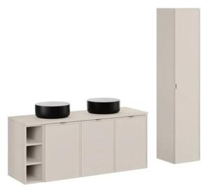 Szafka pod umywalkę nablatową BELLA CASHMERE 82-120-3D z blatem 120cm kaszmir