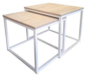 Stolik kawowy 2w1 CUBE dÄ b sonoma/biaÅy