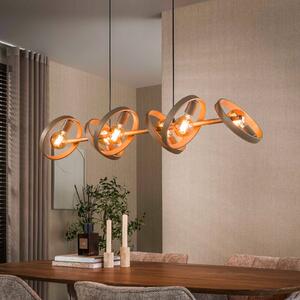 ZIJLSTRA Lampa wisząca Hover, możliwość ściemniania, kremowy / amber, salon / jadalnia, metal, skandynawski