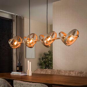 ZIJLSTRA Lampa wisząca Hover, możliwość ściemniania, kremowy / amber, salon / jadalnia, metal, skandynawski