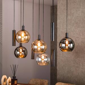 ZIJLSTRA Lampa wisząca szklana Sfera Tricolore, możliwość ściemniania, multikolor, salon / jadalnia, szkło, skandynawski