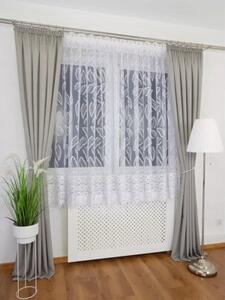 Elegancka firana z haftem oraz gipiurÄ 400x180cm