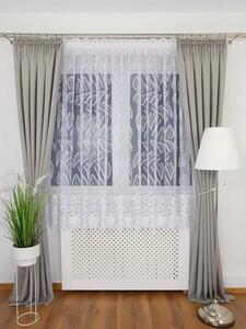Elegancka firana z haftem oraz gipiurÄ 400x180cm