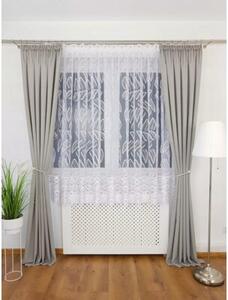 Elegancka firana z haftem oraz gipiurÄ 400x180cm