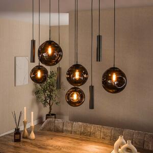 ZIJLSTRA Lampa wisząca szklana Stellar, możliwość ściemniania, brązowy / rdzawy, salon / jadalnia, szkło, skandynawski