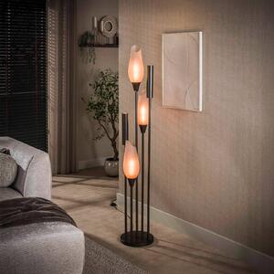ZIJLSTRA Lampa stojąca Cocoon, kremowy / amber, salon / jadalnia, szkło, skandynawski