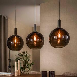 ZIJLSTRA Lampa wisząca szklana Sfera Tricolore, możliwość ściemniania, brązowy / rdzawy, salon / jadalnia, szkło, skandynawski