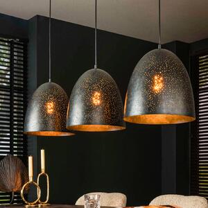 ZIJLSTRA Lampa wisząca Kosmos, możliwość ściemniania, czarny, salon / jadalnia, metal, dworkowy / rustykalny