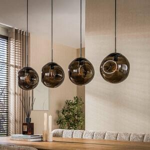 ZIJLSTRA Lampa wisząca szklana Stellar, możliwość ściemniania, brązowy / rdzawy, salon / jadalnia, szkło, skandynawski