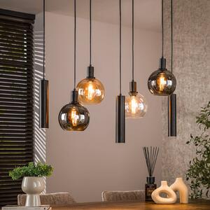 ZIJLSTRA Lampa wisząca szklana Sfera Tricolore, możliwość ściemniania, multikolor, salon / jadalnia, szkło, skandynawski