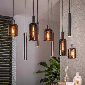 ZIJLSTRA Lampa wisząca szklana Sepiora, możliwość ściemniania, brązowy / rdzawy, salon / jadalnia, szkło, skandynawski