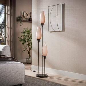 ZIJLSTRA Lampa stojąca Cocoon, brązowy / rdzawy, salon / jadalnia, szkło, skandynawski