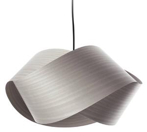 LZF LAMPS Lampa wisząca Nut, możliwość ściemniania, aluminiowy / szary / cynkowy, salon / jadalnia, drewno, design