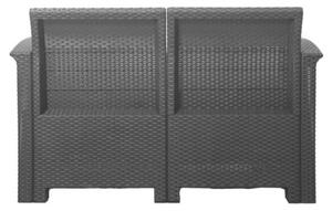 Zestaw mebli ogrodowych komplet technorattan sofa fotele stolik BAUERKRAFT kolor czarny