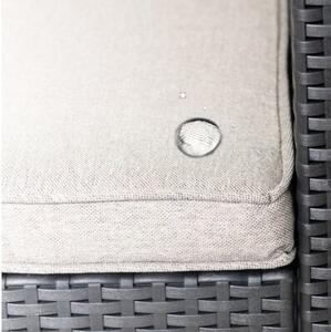 Zestaw mebli ogrodowych komplet technorattan sofa fotele stolik BAUERKRAFT kolor czarny