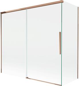 Mexen Rox parawan nawannowy 2-skrzydłowy rozsuwany 170 + 75 x 150 cm, transparent, różowe złoto - 8C9-170-075-60-00