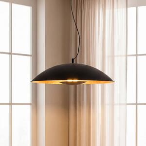 Lampa wisząca Emilienne Lindby, możliwość ściemniania, czarny, salon / jadalnia, metal, nowoczesny