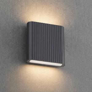 Kinkiet zewnętrzny Raija Lucande, aluminiowy / szary / cynkowy, aluminium, nowoczesny